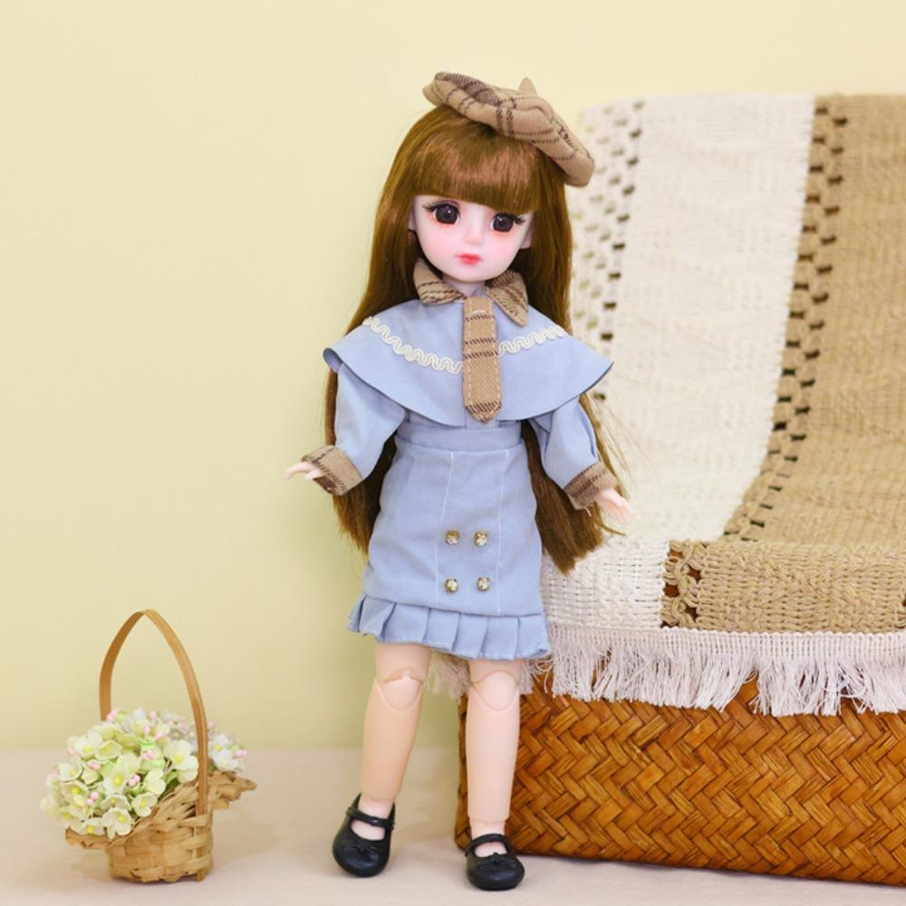 Attractive Eyes 30cm Bjd Doll with Clothes 1/6 SD Princess Makeup Ball Joint Doll  Toddler