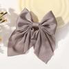 1Pcs Girls Solid Color Satin Butterfly Barrettes Fresh Color Hairbows Ponytail Clip Women Travelling  Headwear Hair Accessories