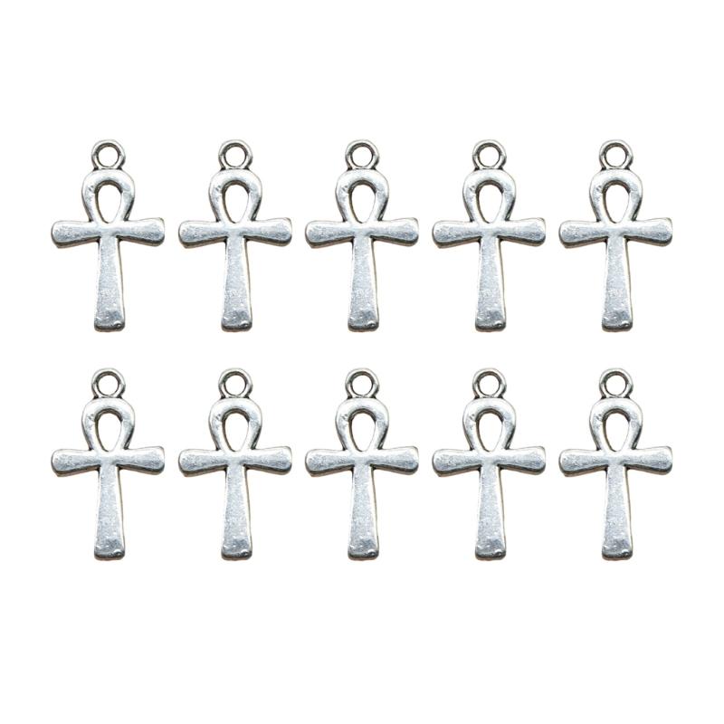 Set of 10pcs Classical Religious Crucifix Necklace Pendant Elegant Alloy DIY Jewelry Accessories Gift For Men Women