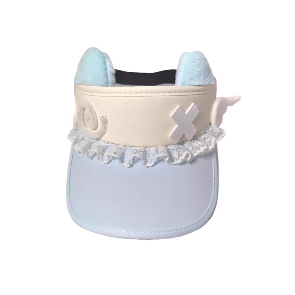 Girl'S Sweet Style Caps Kawaii Hats Cat Eared Open Top Sun Hat Subculture Hat Cute Lolita Style Y2K Fashion Caps Summer Sun Hat
