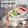 Portable Multi-Compartment Snack Tray with Lid and Handle, Food-Safe Serving Platter for Fruits, Vegetables, Candy