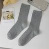 5 Paar Damen Frühling und Herbst Geruchsdichte Einfarbige Baumwoll-Röhrensocken