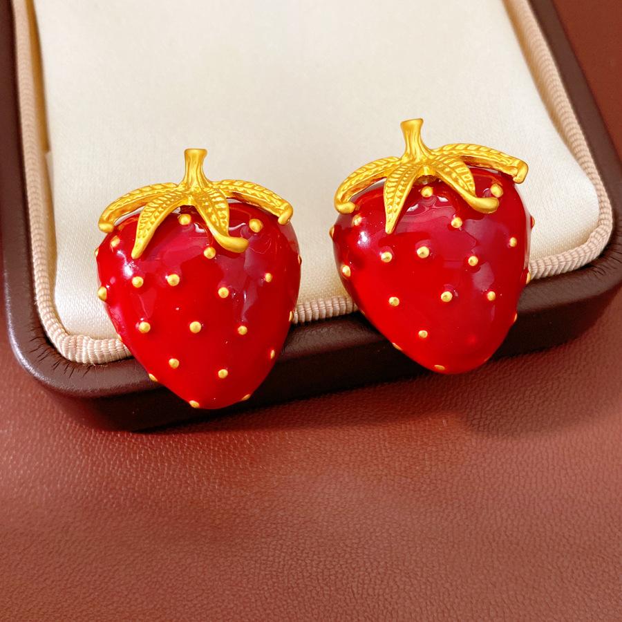 

Серьги в деревенском стиле, ретро-темперамент, модные, универсальные 1 pair of earrings красный