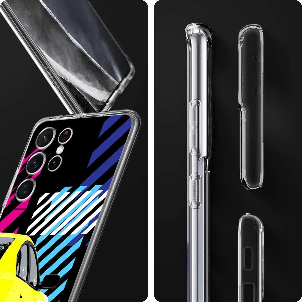 Custodia per Telefono Auto Sportiva JDM Tipo Aereo per Samsung Galaxy S22 S21 S20 FE Ultra 5G S10 S10E S9 S8 Plus Note 10 20 Cover Trasparente
