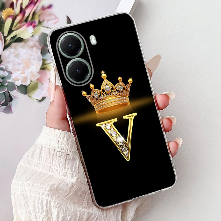 For Xiaomi Poco X7 Pro Case 2025 Cute Crown Letters Soft Transparent Silicone Phone Back Cover For Xiaomi Poco X7 X 7 X7Pro Capa