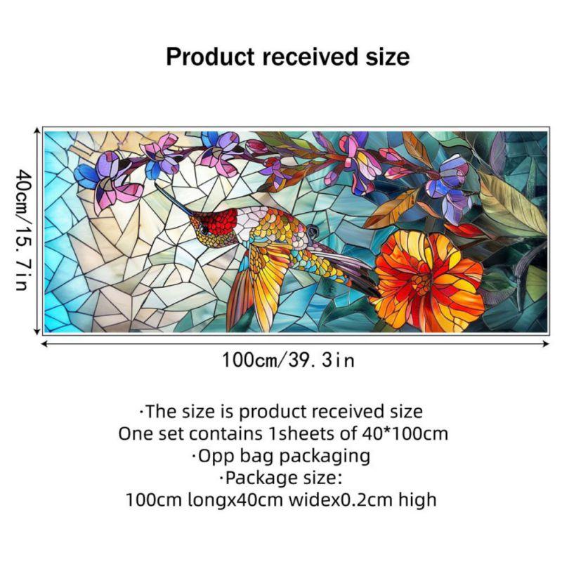 

40*100см Красочные наклейки на окна Электростатическая наклейка на стекло Декоративная оконная пленка