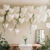50pcs/bag 10Inch Elegant White Heart-Shaped Latex Balloons for Wedding Birthdays Anniversary Party Atmosphere Decor