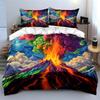 Colorful Volcano Art Set - Home Decor Multiple Sizes Kid'S And Adults' Bedroom Exquisite 3Pc Bedding Set, Gift