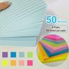 (8 Pads) Lined Sticky Notes 4x4 in Post, 8 Colors Self Sticky Notes Pad Its, Bright Post Stickies Colorful Big Rectangular Sticky Notes Ruled
