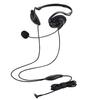 Elecom HS-NB06TBK Wired Neckband Headset, Foldable, 3.5mm Connection, 4-Pole, with Conversion Cable, Microphone, Binaural, for Remote Work, Black