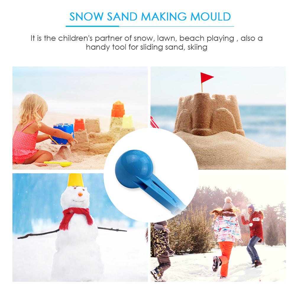 Creative Snowball Clip 3D Round Shaped Snow Snow Clip Toys Kids Sandy Beach Game Playing Tool Interactive Toys