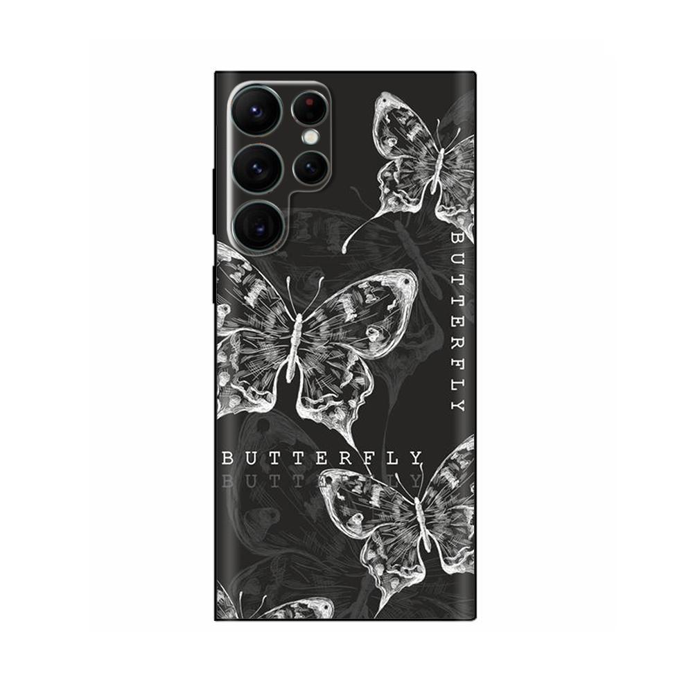 Phone Case For Samsung Galaxy S22 Ultra Fashion Butterfly Pattern Soft Silicone Back Cover For Samsung S22 5G S22+ Plus Fundas