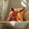 Pokemon Pocket Monsters Anime Plush Pillow Cover Soft Short Plush Cushion Cover For Sofa Bedroom Living Room Home Decor Gift