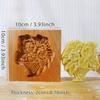 1PC Wooden Cookie Molds with Rose Flower Patterns, 3D DIY Carved Embossed Cookie Cutter Moulds for Baking, Fondant Cake Biscuit