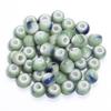 30pcs/lot Round Shape Ceramic Beads Colorful Loose Beads Spacer Beads For DIY Jewelry Making  Necklace Bracelet Accessories