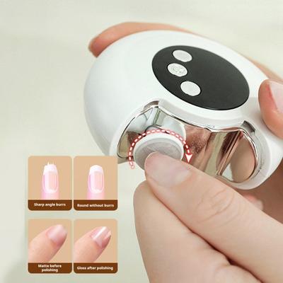 Yousheng Electric Nail Trimmer Automatic Kids Adults Seniors Nail Clipper with LED Light Baby Manicure Grinding File Fingernail Cutter Polisher