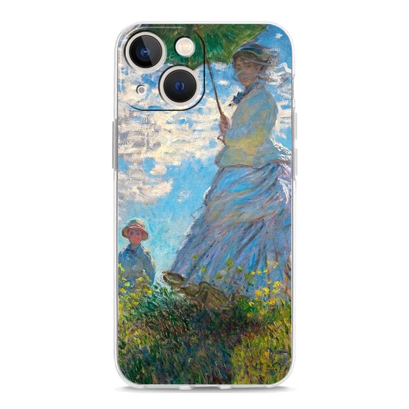 Claude Monet Impressionism Painter Phone Case For iPhone 15 14 13 12 11 Pro Max XS X XR SE 7 8 Plus Clear Lens Protect Cover