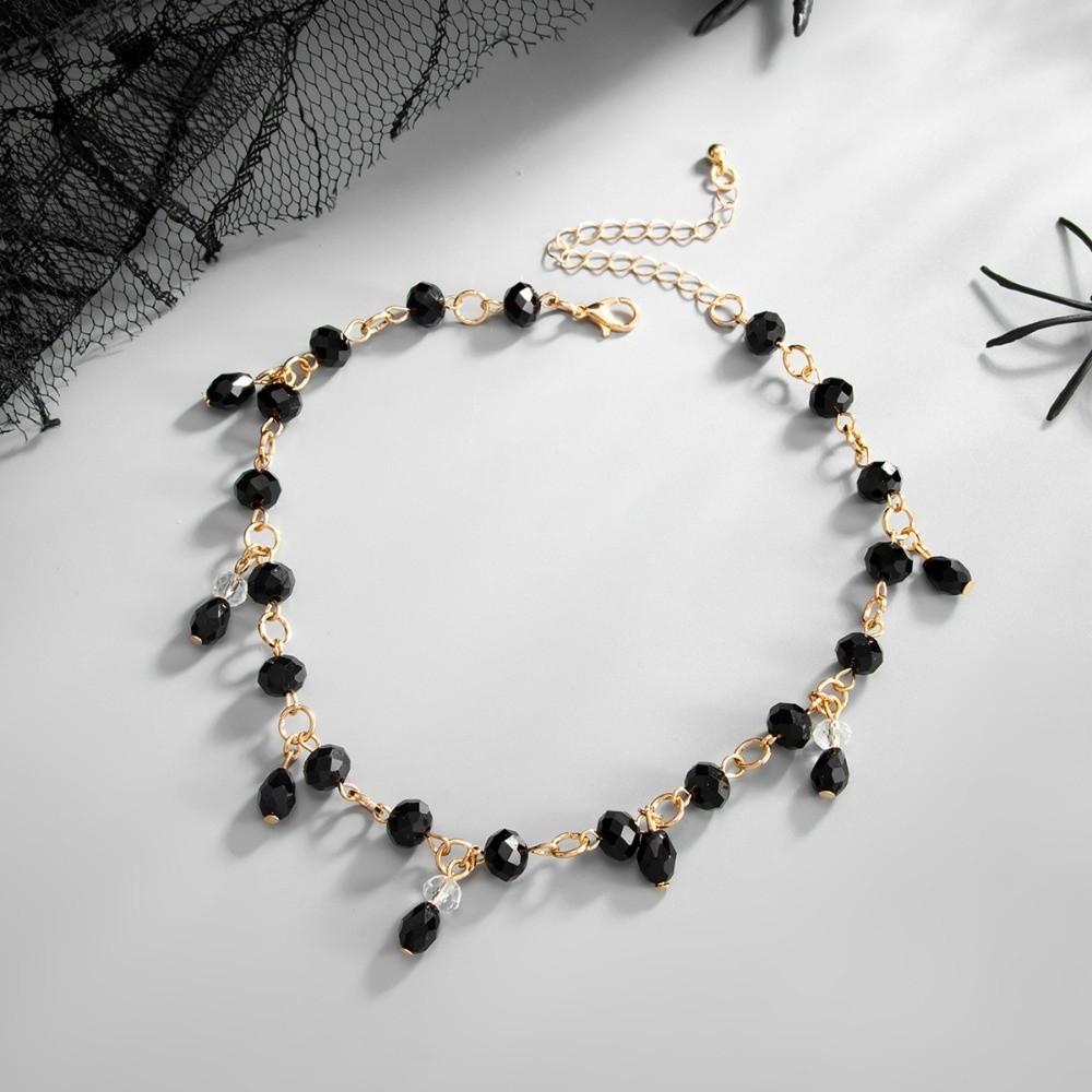 Red Crystal Bead Chain Tassel Drop Crystal Collar New Party Jewelry Night Event