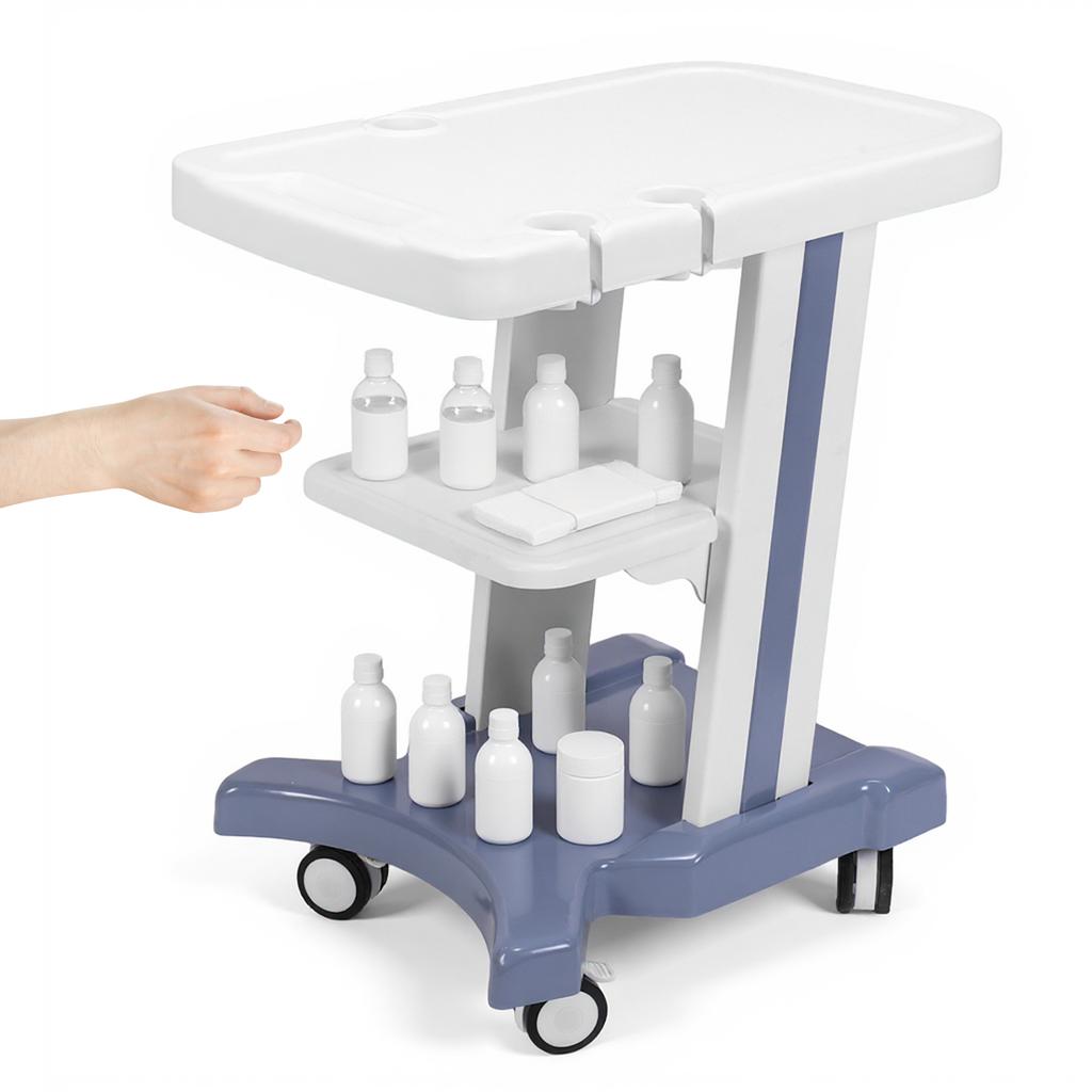 Medical Trolley Cart with Wheels Beauty Storage Utility Cart Rolling Cart for Dental Clinics Hospitals & Beauty Salons