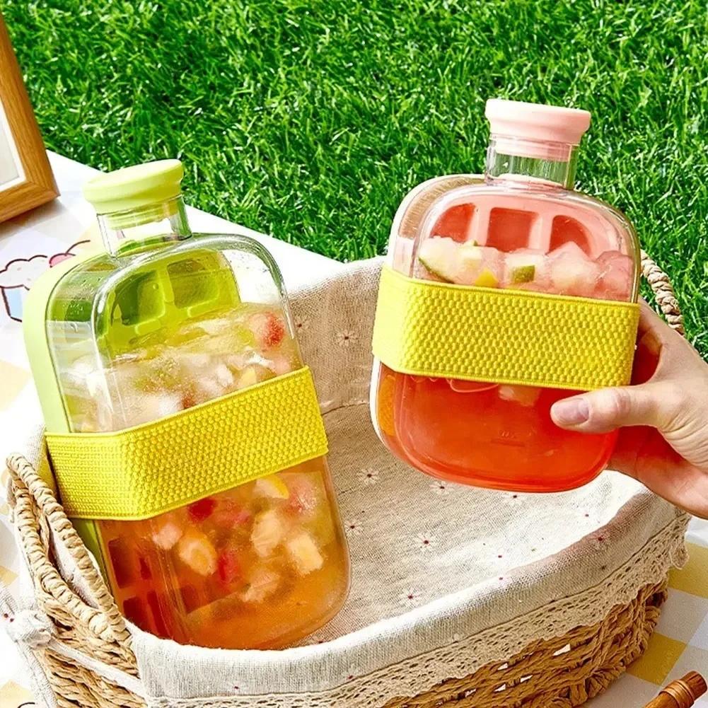 Whiskey Ice Cream Silicone Water Bottle Ice Cube Maker Portable Silicone Freezer Ice Trays Zero-contact Pressure Ice Cube Mold