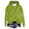 Women's Hooded Long Sleeve Christmas Printed Flannel Top Hooded Sweatshirt