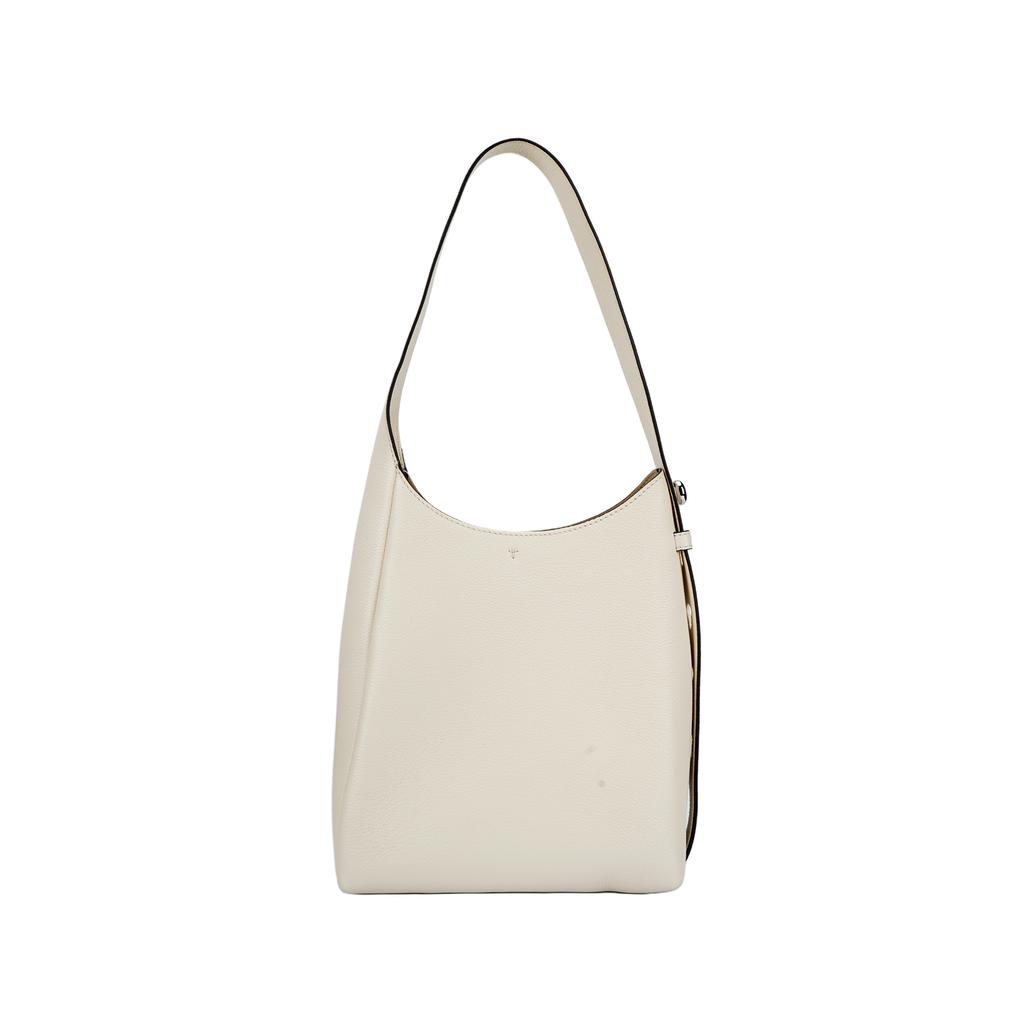 Tory Burch Romy Logo Leather Hobo Bag Women bags Light-Cream-White 175172-921