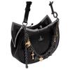 VIVIENNE WESTWOOD Charm Frame Python Effect Embossed Pendant Shoulder Bag Women Shoulder Bag Black Gold Silver 4B01000PWL00D7BLACK