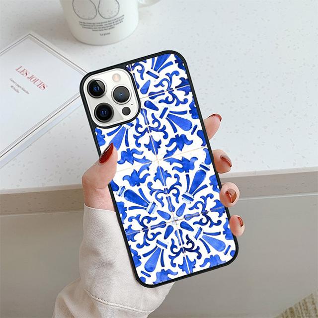 Moroccan Tiles Pattern Phone Case For iPhone 17 Air 14 15 16 13 12 Cover For Apple Pro Max Plus Coque
