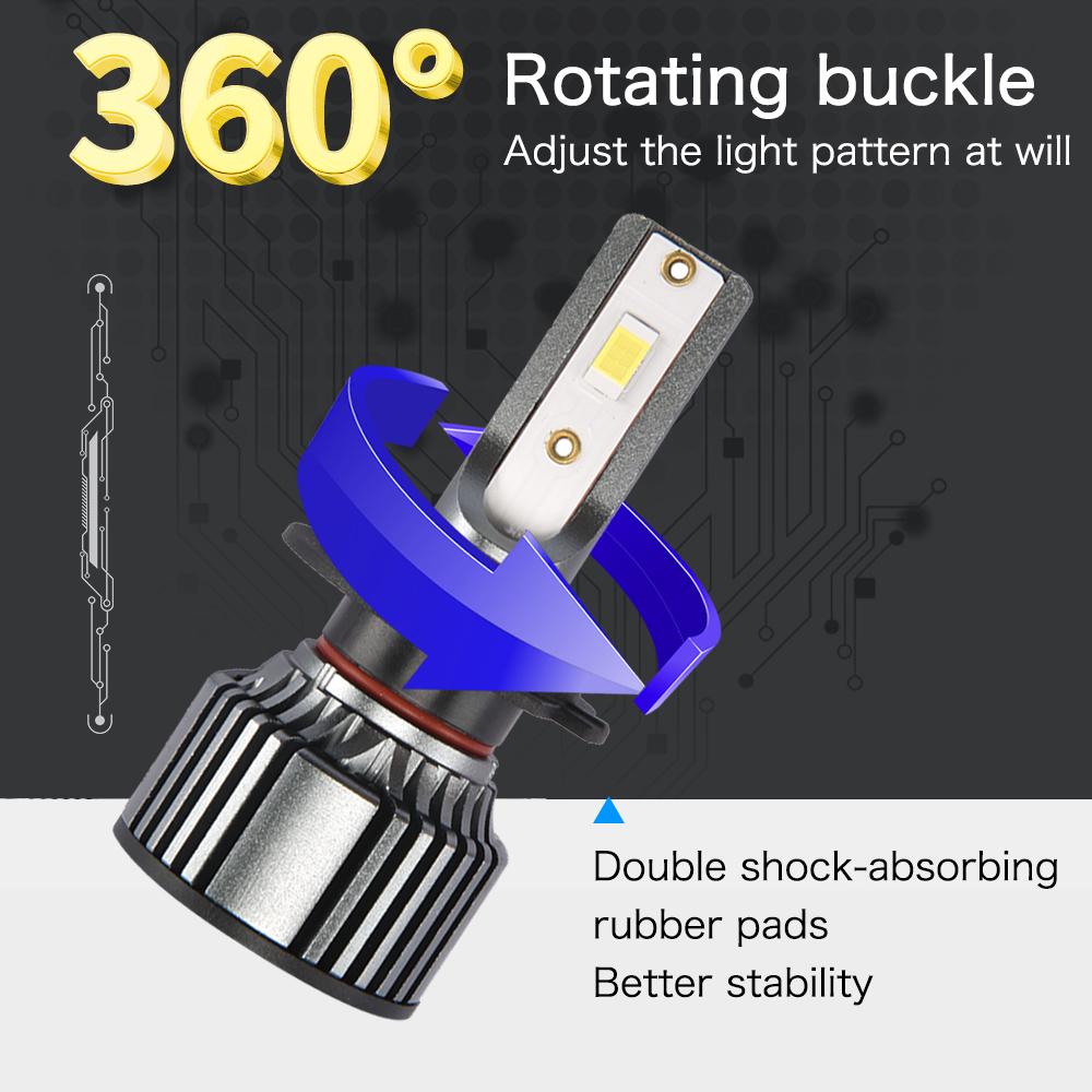 2Pcs Super Helle Mini H4 H7 LED Auto Scheinwerfer Lampen 12000Lm CSP Chip Auto H1 H11 LED Licht H27 H8 h9 HB3 HB4 9005 9006 6500K Auto Lampe 12V 24V 36V