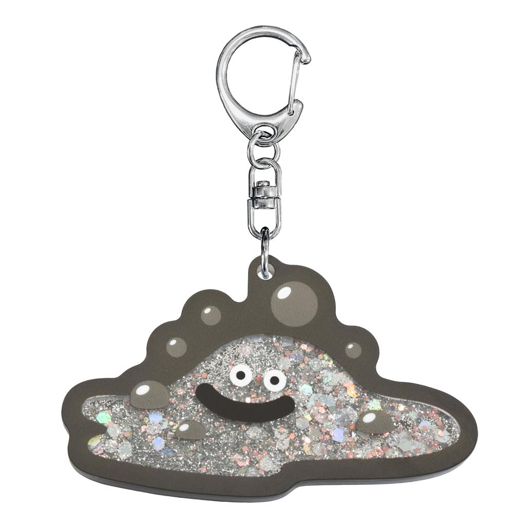 Smile Slime Sparkling with Keychain Stray Metal Glitter!