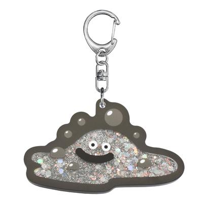 Smile Slime Sparkling with Keychain Stray Metal Glitter!