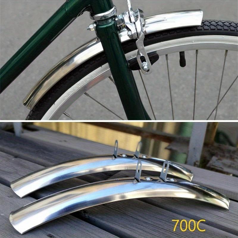 1 Set Retro Bike Front Rear Fenders 700C 23C 25C Stainless Steel Mud Guard Wing Road Bicycle Mudguard Fender Parts