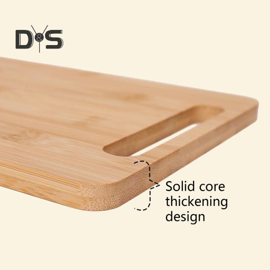 Bamboo Cutting Board Thickened Double-Sided Chopping Board for Meat And Vegetables Kitchen Chopping Panel with Vertical Storage Anti-Mildew Fruit