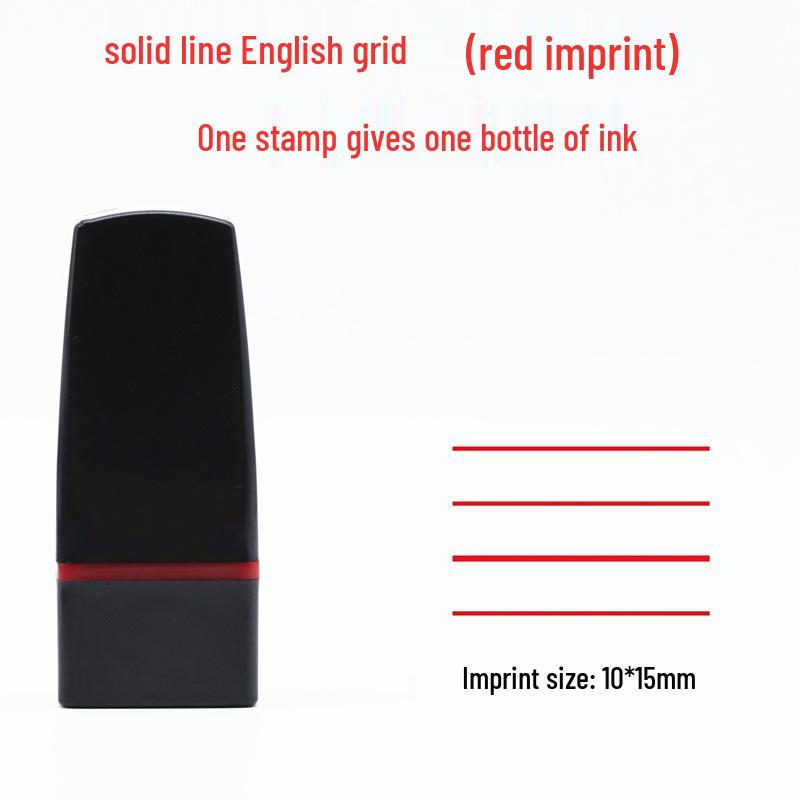 

Четырехстрочный трехлинейный штамп для письма и исправления на английском языке для учителей