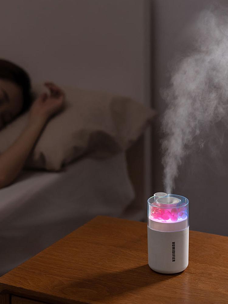 Mini Air Humidifier 180ML Portable Small Humidifier with 7 Colors Night Light Desktop Humidifier for Home Bedroom Office Yoga