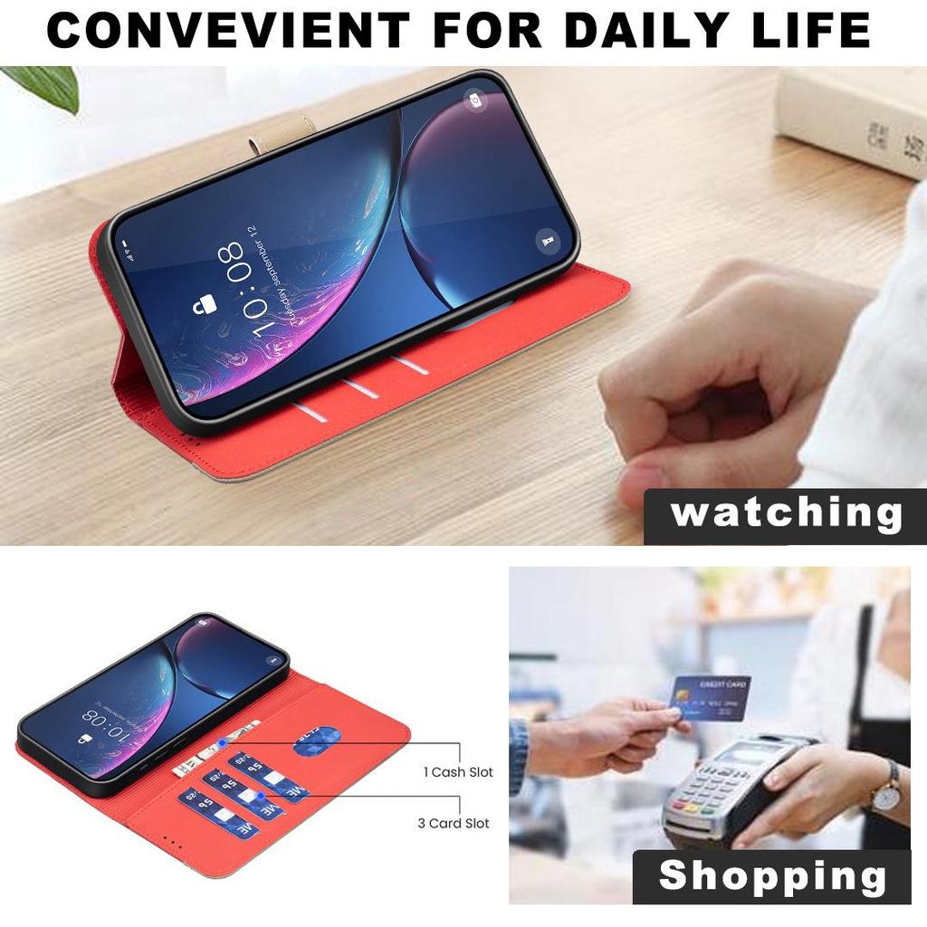 Colorblock Small Flower Leather Case with RFID for OPPO RENO 14F 5G & More (36 Models)