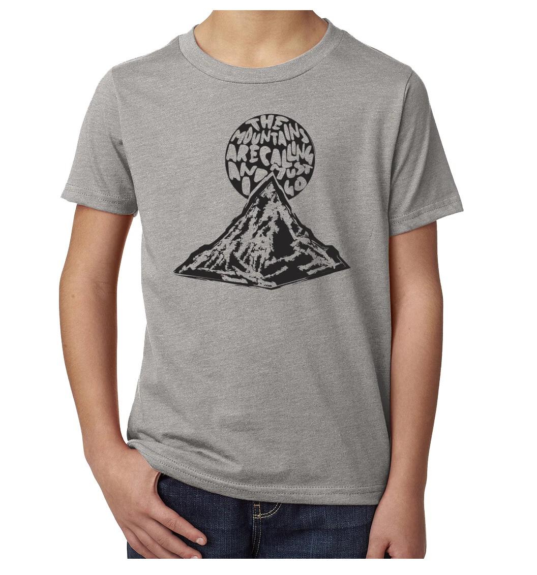 Mountains are calling me Kids Outdoor Shirt, Youth Graphic kids boys T-Shirts 130
