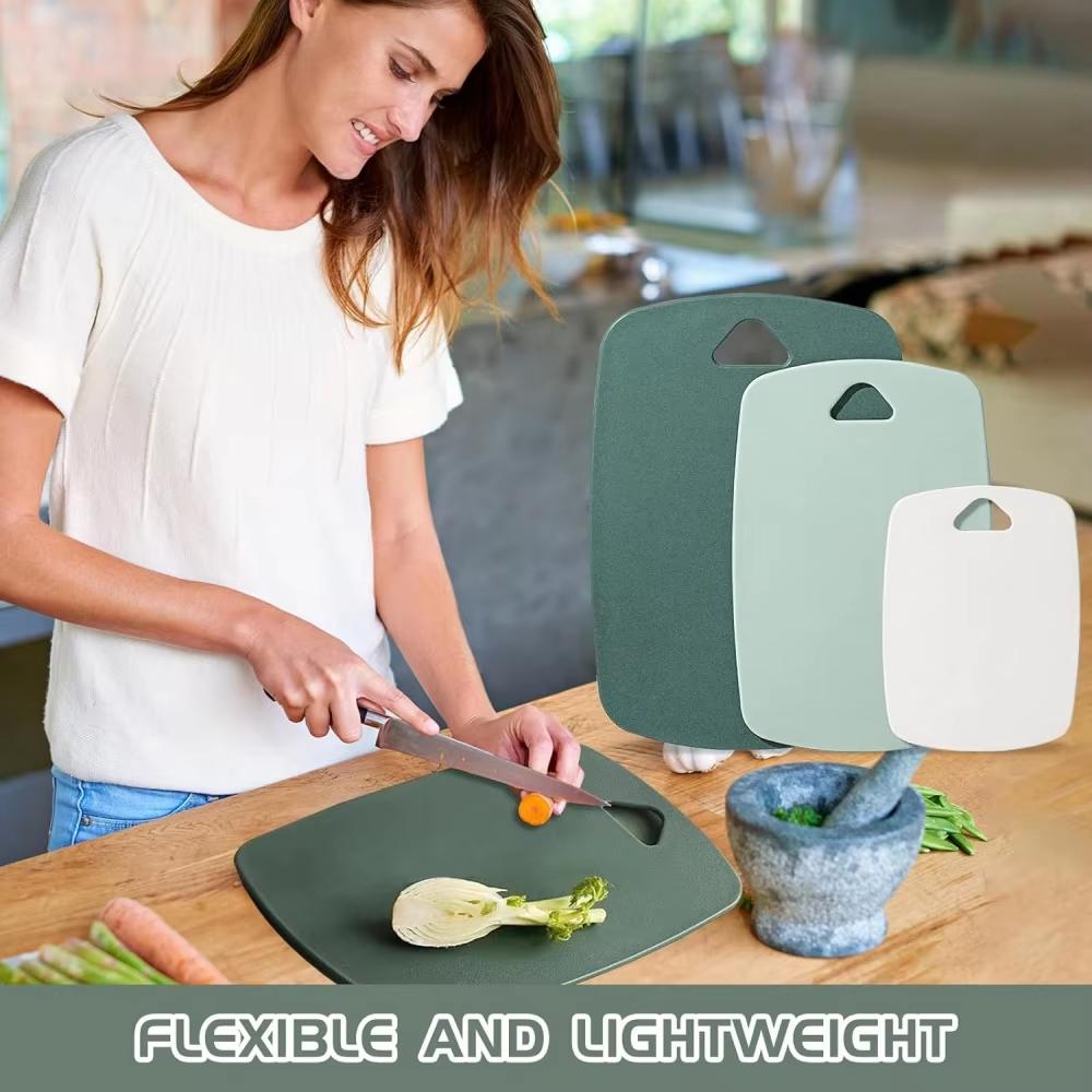1/3Pcs Plastic Cutting Board Multifunctional Cutting Board For Vegetables Fruits Baby Food Household Non-Slip Cutting Board