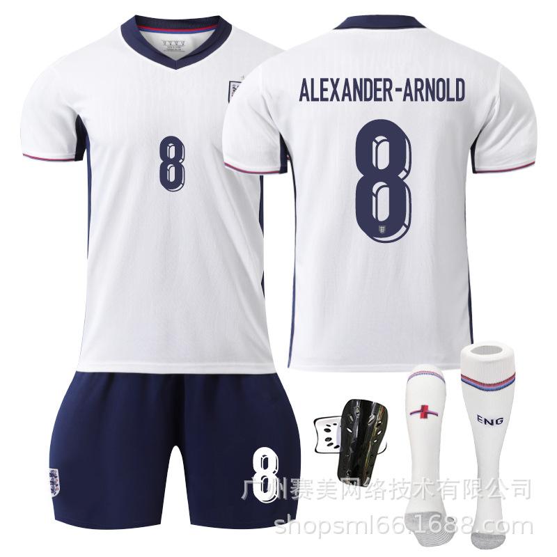 European Cup England Home Number: Kane 1 Bellingham 11 Foden Rice Short-sleeved Jersey Set
