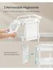 SONGMICS 3-Tier Storage Cart, Rolling Utility Cart, Metal Mesh Shelves, 2 Removable Pegboards, 2 Hanging Holders, 4 Hooks