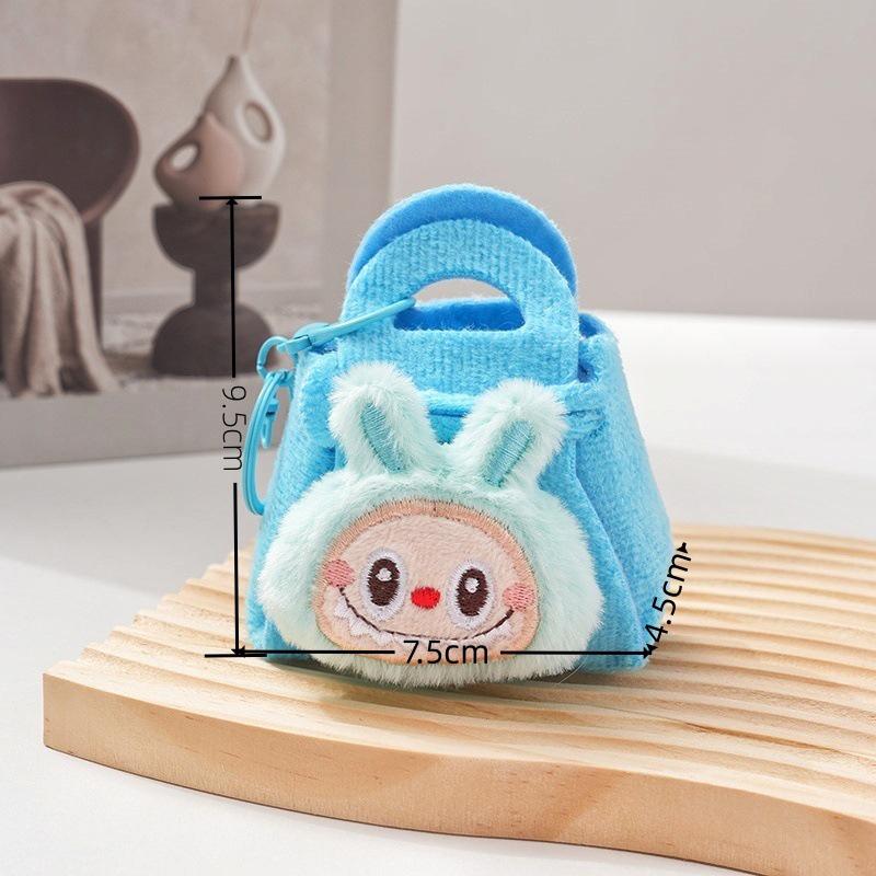 Styl Uroczy Labubu Potwór Dekoracja Brelok Zabawki Portfel Zero Pluszowy Wisiorek Wieszak na Torbę Akcesorium Torba do Przechowywania Słuchawek