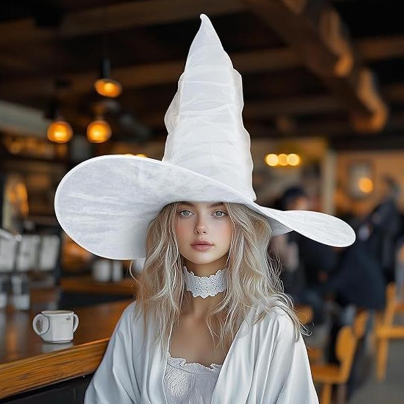 Elegant Witch Hat With Ruched Mesh Design For Halloween And Costume Parties Perfect For Women Cosplay Dressingup