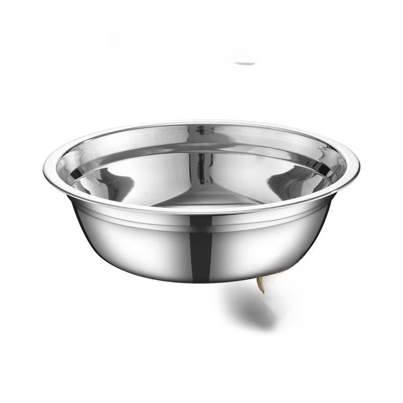 ZISIZ 20cm Stainless Steel 3-Compartment Deep Serving Bowls (Set of 2)