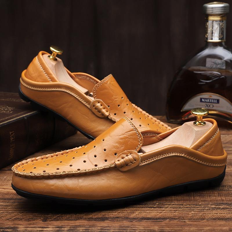Men s Breathable Leather Driving Loafers - High Quality, Large Size, Casual Design 41