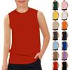 Vesta Școlară Băieți Croială Largă Tricou Fără Mâneci Decolteu Rotund