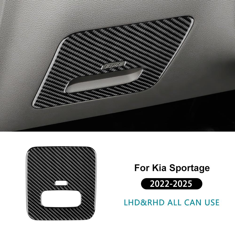 Naklejka z prawdziwego miękkiego włókna węglowego do Kia Sportage NQ5 2025 2025 2025 2025 LHD RHD Samochodowa Listwa Panelu Skrzynki Paliwowej Akcesoria Wewnętrzne