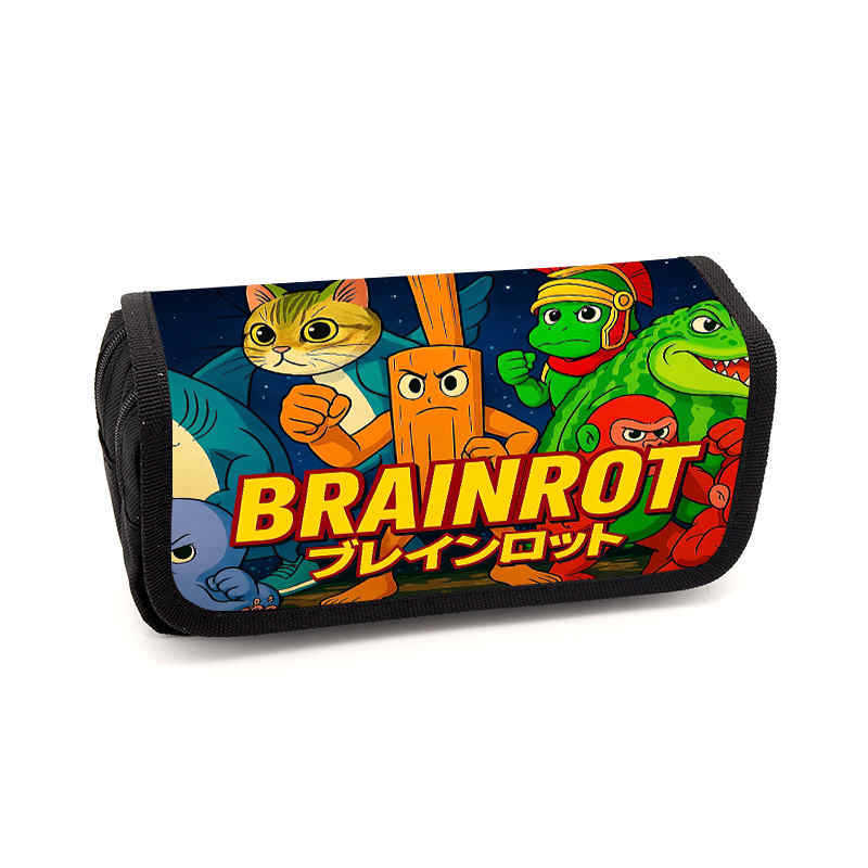 Brain Rot Pencil Case Animation Peripheral Storage Bag Stationery Pencil Case