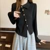 Women's Pullover Knitted Sweater Base Shirt for Autumn and Winter Lapel Long Sleeved Top