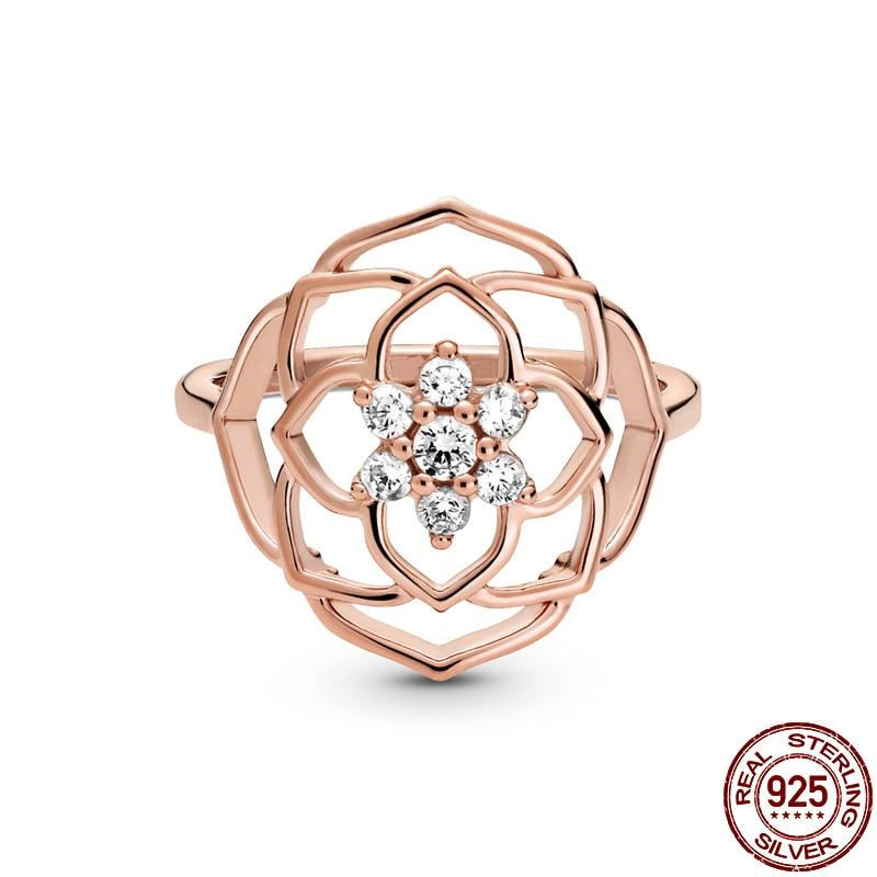 Codemonkey 925 Sterling Silver Rings For Women  New Spring Rose Petal Ring Making Jewelry Gift Party Engagement Cmr098