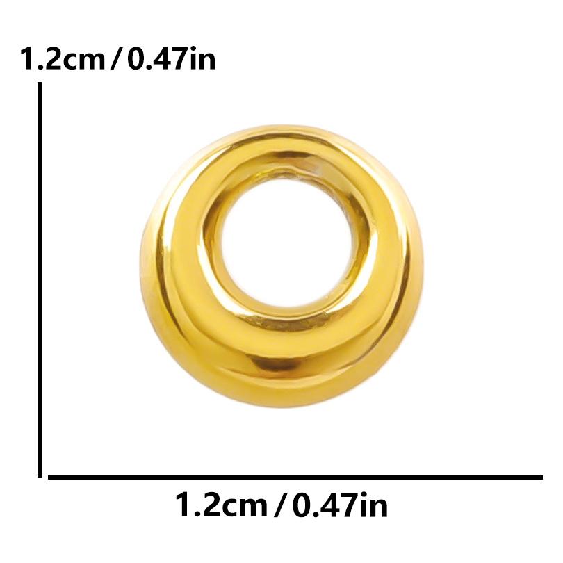 6 Stück/Los Unregelmäßige Geometrische Hohlverbinder Anhänger Edelstahl Charms Für Schmuckherstellung Zubehör Goldfarbe Oval Rund